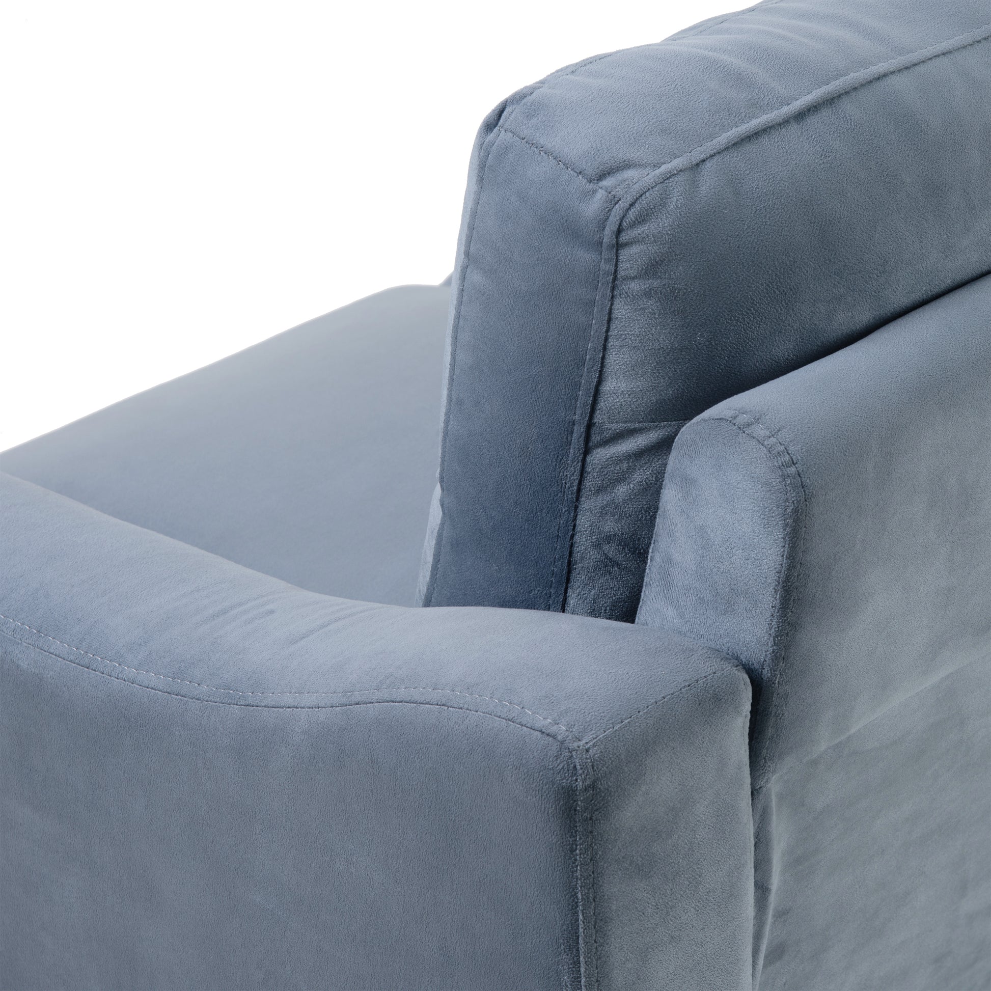 Couch Comfortable Sectional Couches And Sofas For Living Room Bedroom Office Small Space Gray Velvet 3 Seat