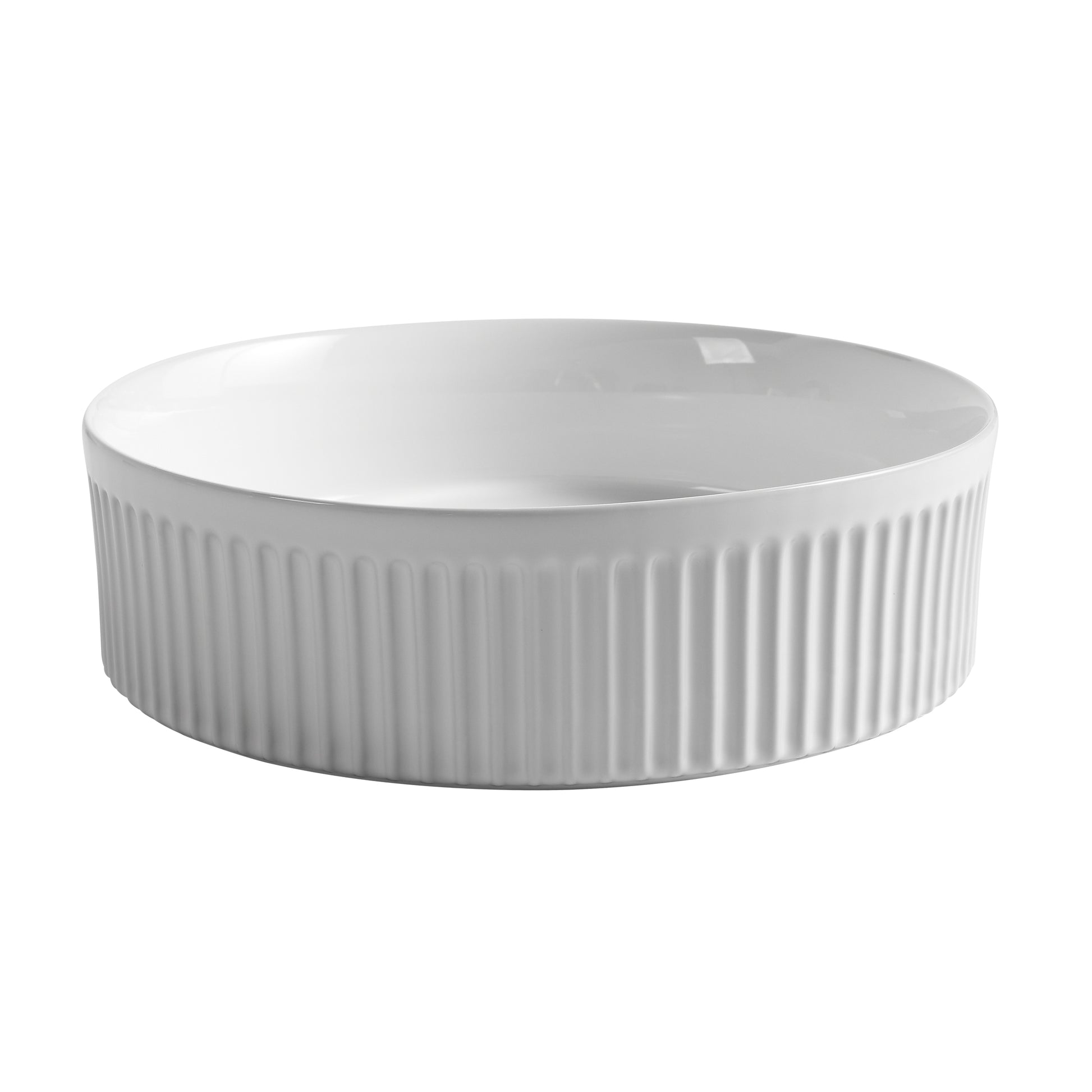 Ceramic Circular Vessel Bathroom Sink Art Sink Baa0014012Oo White Line Bathroom Ceramic