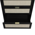 3 Drawer Cabinet, Suitable For Bedroom, Living Room, Study Black Particle Board