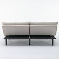 Cream Convertible Folding Modern Sofa Bed Twin Cream White Primary Living Space Modern Pine Foam Upholstered