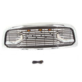 Front Grill For 2009 2010 2011 2012 Dodge Ram 1500 Chrome Grille Big Horn Style W Letters & Lights Matte Black Abs Abs