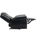 Home Theater Seating Manual Recliner Chair With Led Light Strip For Living Room,Bedroom, Black Black Foam Faux Leather