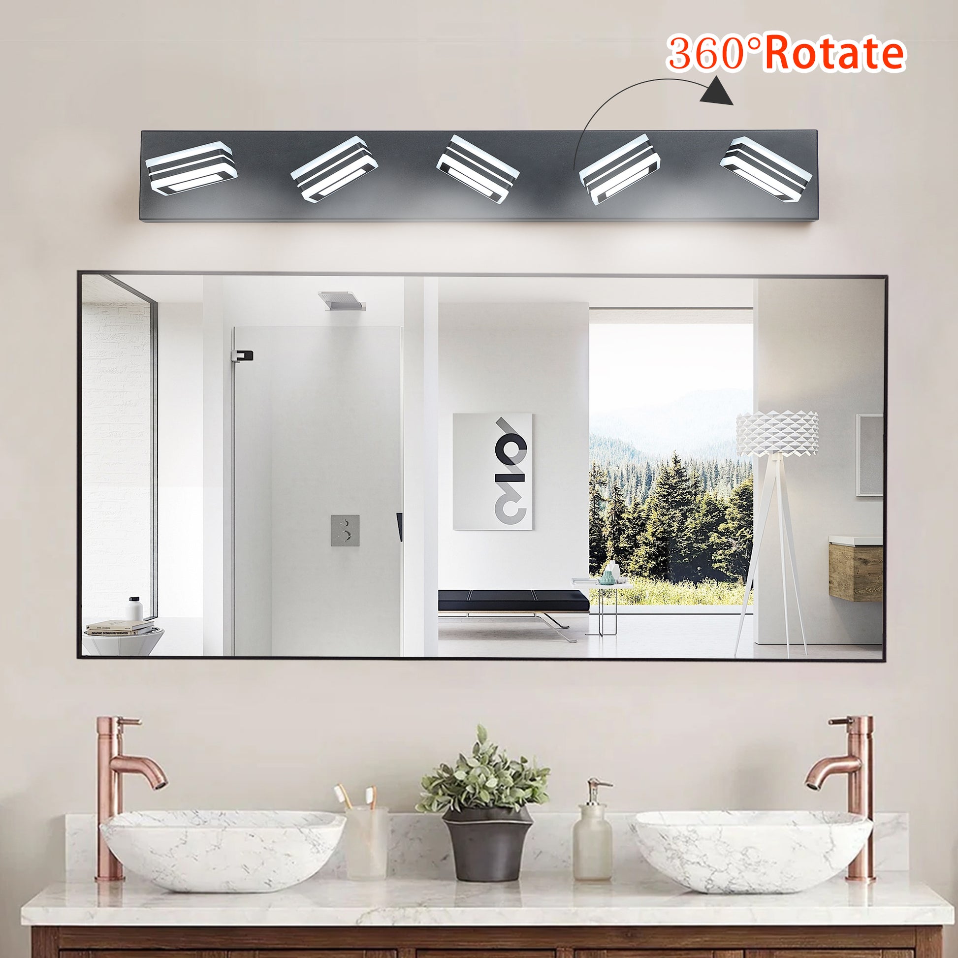 Same As W134070915 L2004 Led Modern Black Vanity Lights, 5 Lights Acrylic Matte Black Bathroom Vanity Lights Over Mirror Black Acrylic,Iron