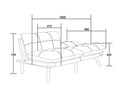 Leatehr Feeling Brown Convertible Folding Modern Sofa Bed White Wood Primary Living Space Light Duty Pine 2 Seat Brown Microfiber Medium Firm Pillow Back Modern Pillow Top Arms Foam Upholstered