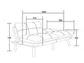 Navy Blue Convertible Folding Modern Sofa Bed White Wood Primary Living Space Light Duty Pine 2 Seat Navy Blue Velvet Medium Firm Pillow Back Modern Pillow Top Arms Foam Upholstered