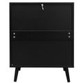 3 Drawer Cabinet, Suitable For Bedroom, Living Room, Study Black Particle Board