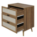 3 Drawer Cabinet, Suitable For Bedroom, Living Room, Study Walnut Particle Board