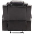 Home Theater Seating Manual Recliner Chair With Led Light Strip For Living Room,Bedroom, Brown Brown Foam Faux Leather