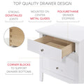 Hammond G5490 N 3 Drawer Nightstandwhite White Particle Board