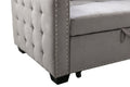 77 Inch Reversible Sectional Storage Sleeper Sofa Bedl Shape 2 Seat Sectional Chaise With Storageskin Feeling Velvet Fabric ,Light Grey Color For Living Room Furniture Light Grey Fabric 3 Seat