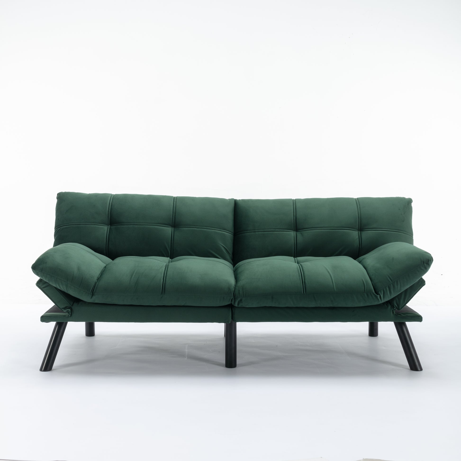 Emerald Convertible Folding Modern Sofa Bed Twin Emerald White Primary Living Space Modern Pine Foam Upholstered