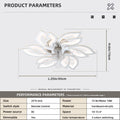 25.5In Ceiling Fan With Lights, Remote Control 3 Color Temperatures,6 Gear Wind Speed Fan Light Chrome Modern Acrylic