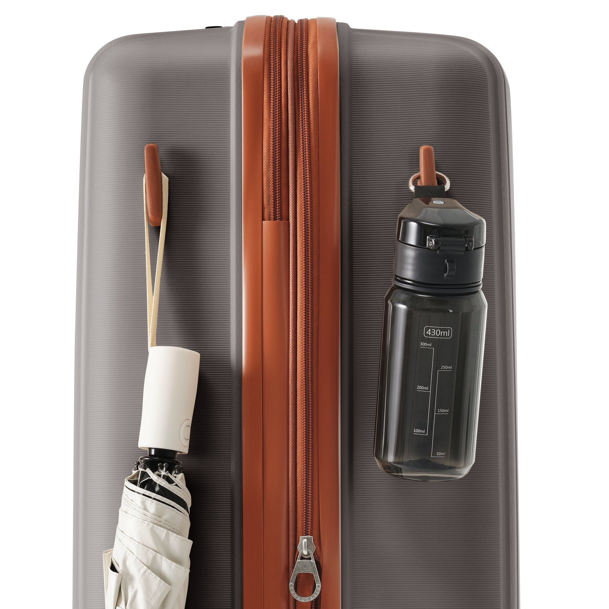 Luggage Sets 3 Piece Suitcase Set 20 24 28 With Usb Port,Carry On Luggage Airline Approved,Pp Lightweight Suitcase With Spinner Wheels, Brown Brown Polypropylene