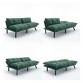 Emerald Convertible Folding Modern Sofa Bed Twin Emerald White Primary Living Space Modern Pine Foam Upholstered