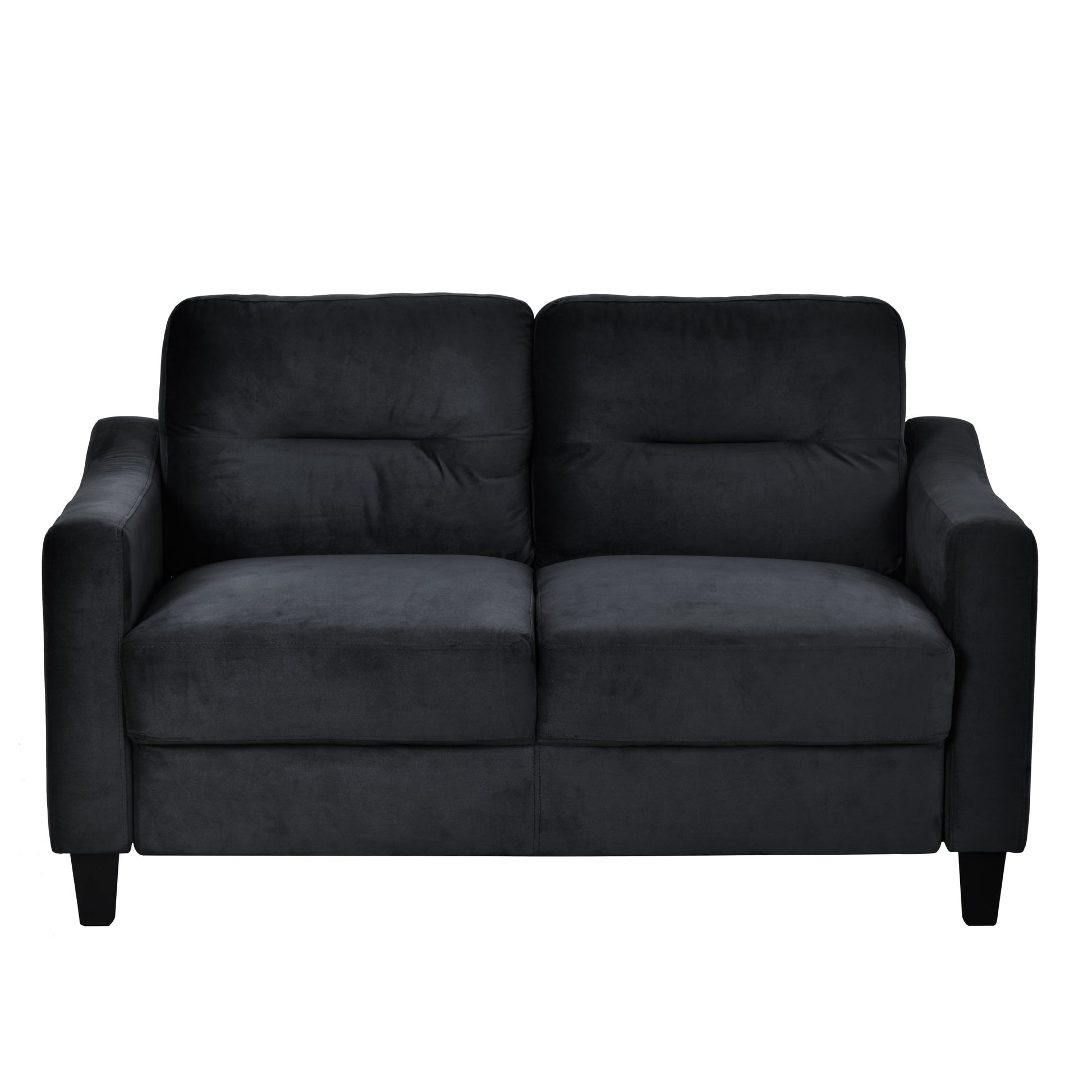 Couch Comfortable Sectional Couches And Sofas For Living Room Bedroom Office Small Space Black Velvet 2 Seat