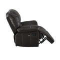 Recliner Chair Sofa Manual Reclining Home Seating Seats Movie Theater Chairs, Brown Brown Foam Faux Leather