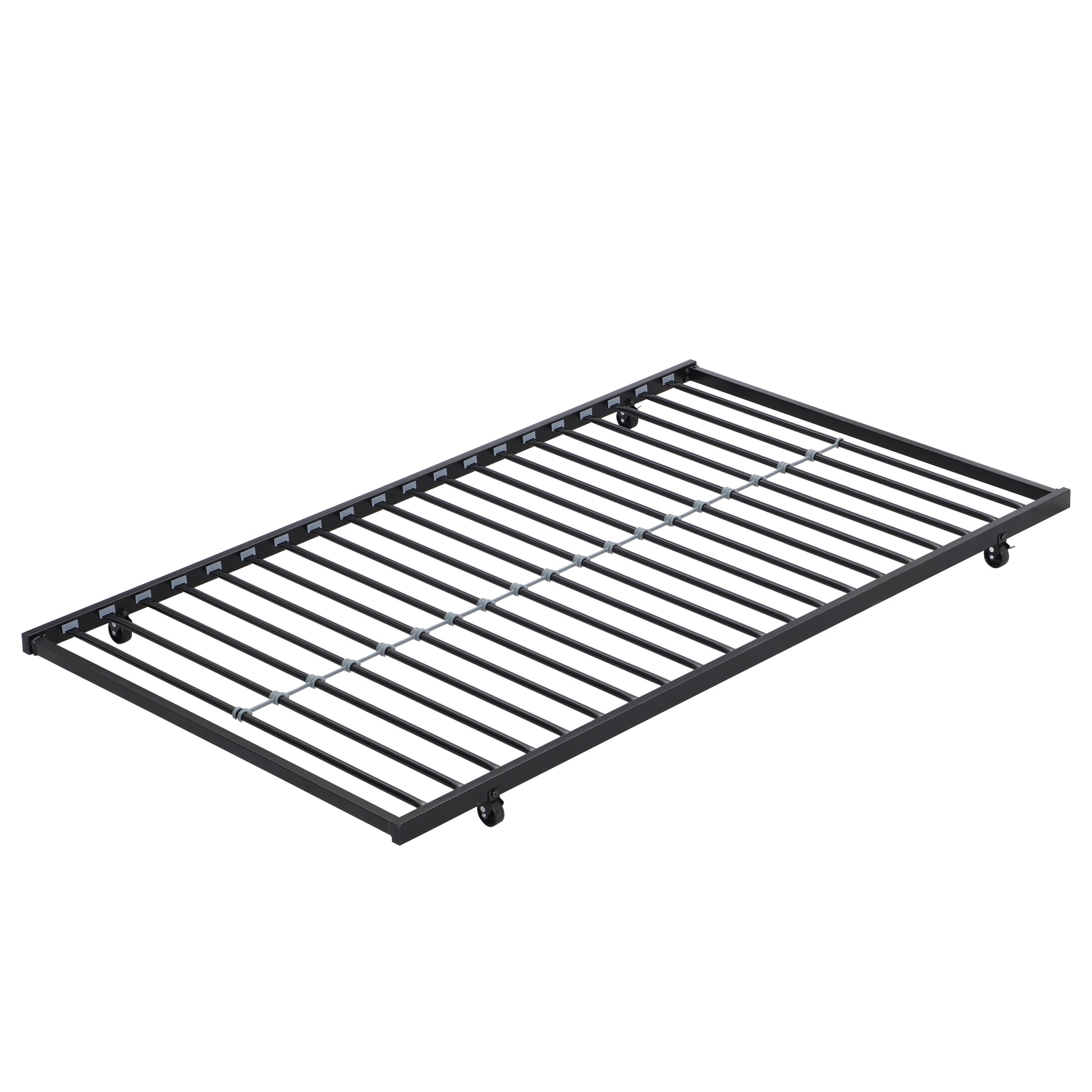 Metal Bunk Bed With Trundle Black Black Metal