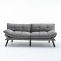 Light Grey Convertible Folding Modern Sofa Bed Twin Light Grey White Primary Living Space Modern Pine Foam Upholstered