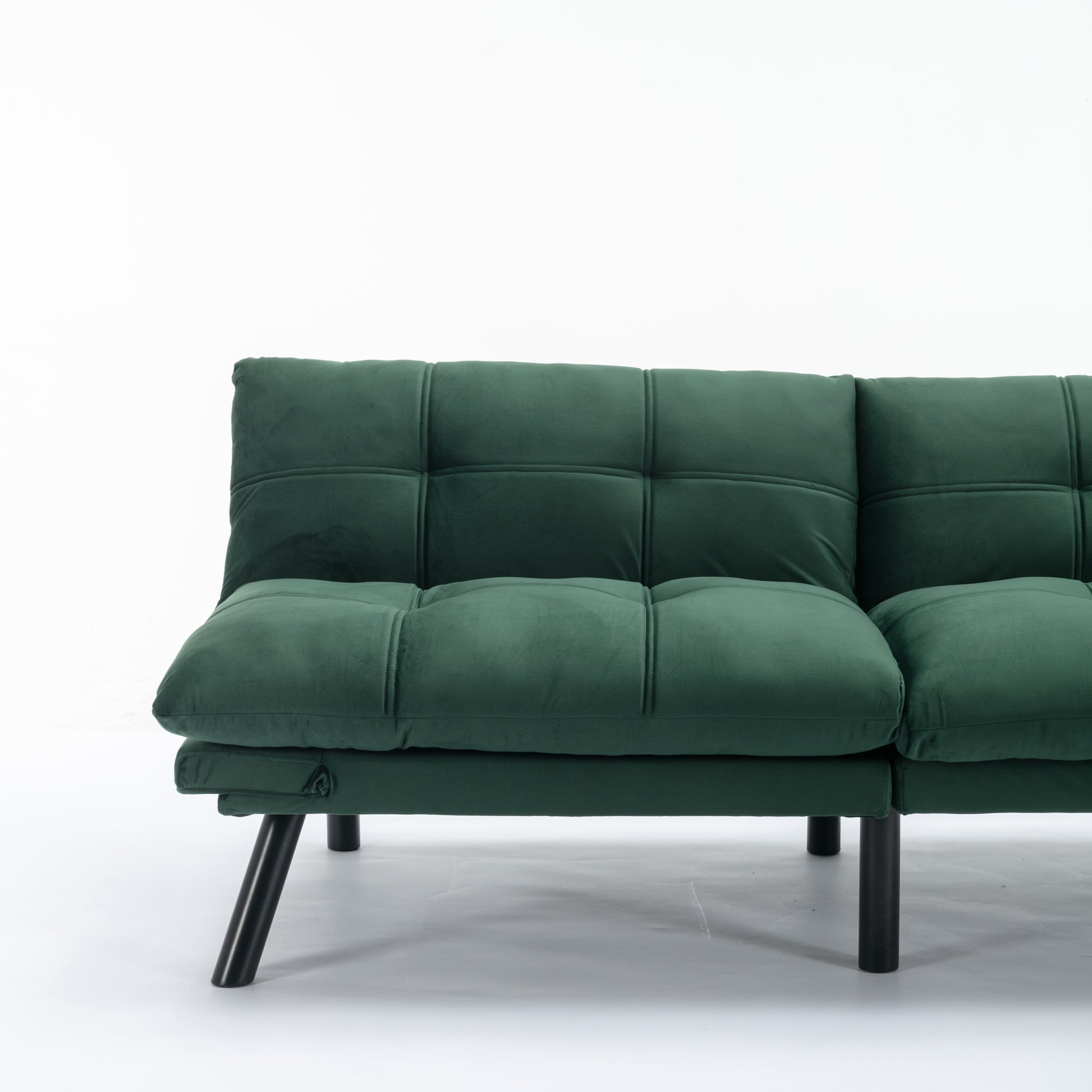 Emerald Convertible Folding Modern Sofa Bed Twin Emerald White Primary Living Space Modern Pine Foam Upholstered