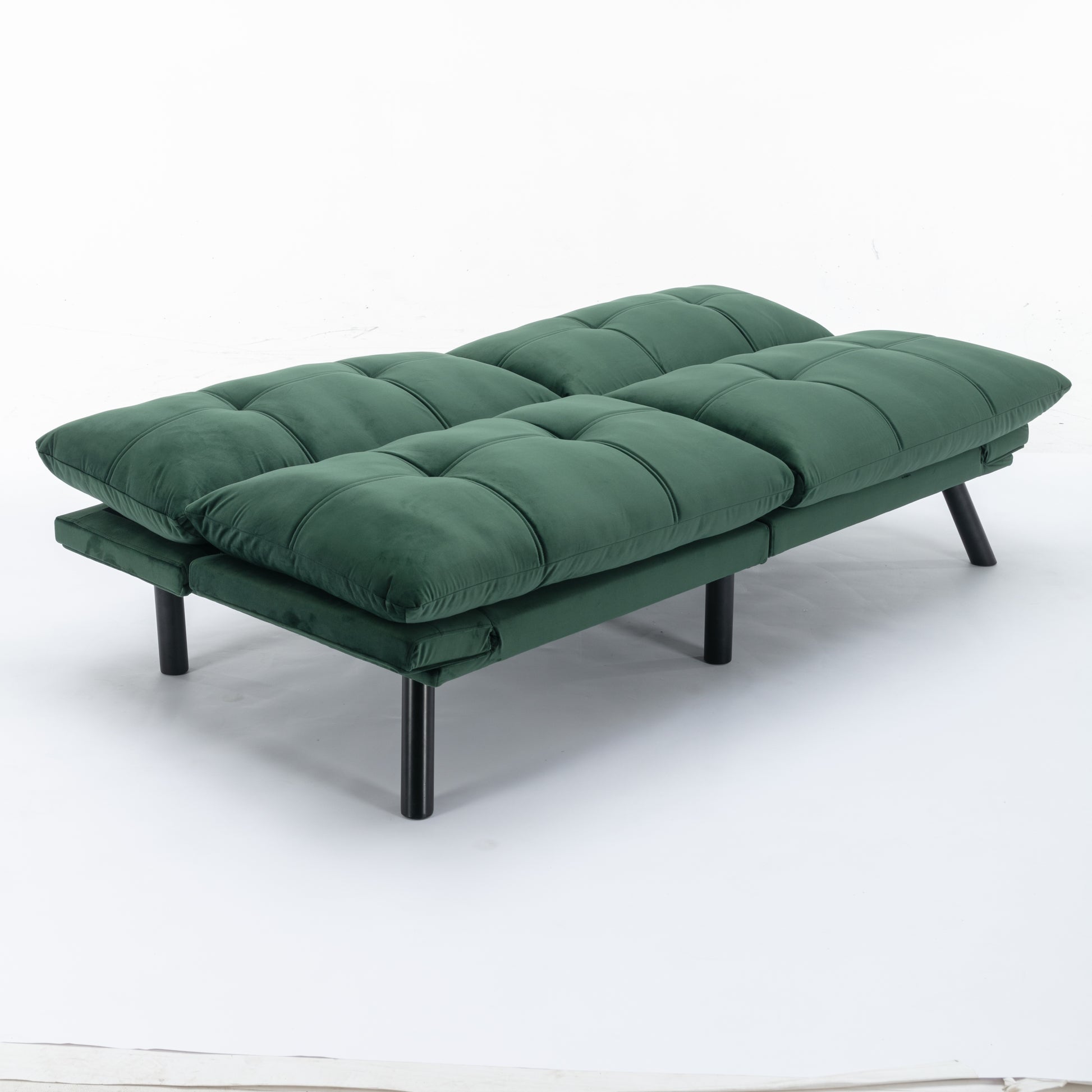 Emerald Convertible Folding Modern Sofa Bed Twin Emerald White Primary Living Space Modern Pine Foam Upholstered