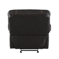 Recliner Chair Sofa Manual Reclining Home Seating Seats Movie Theater Chairs, Brown Brown Foam Faux Leather