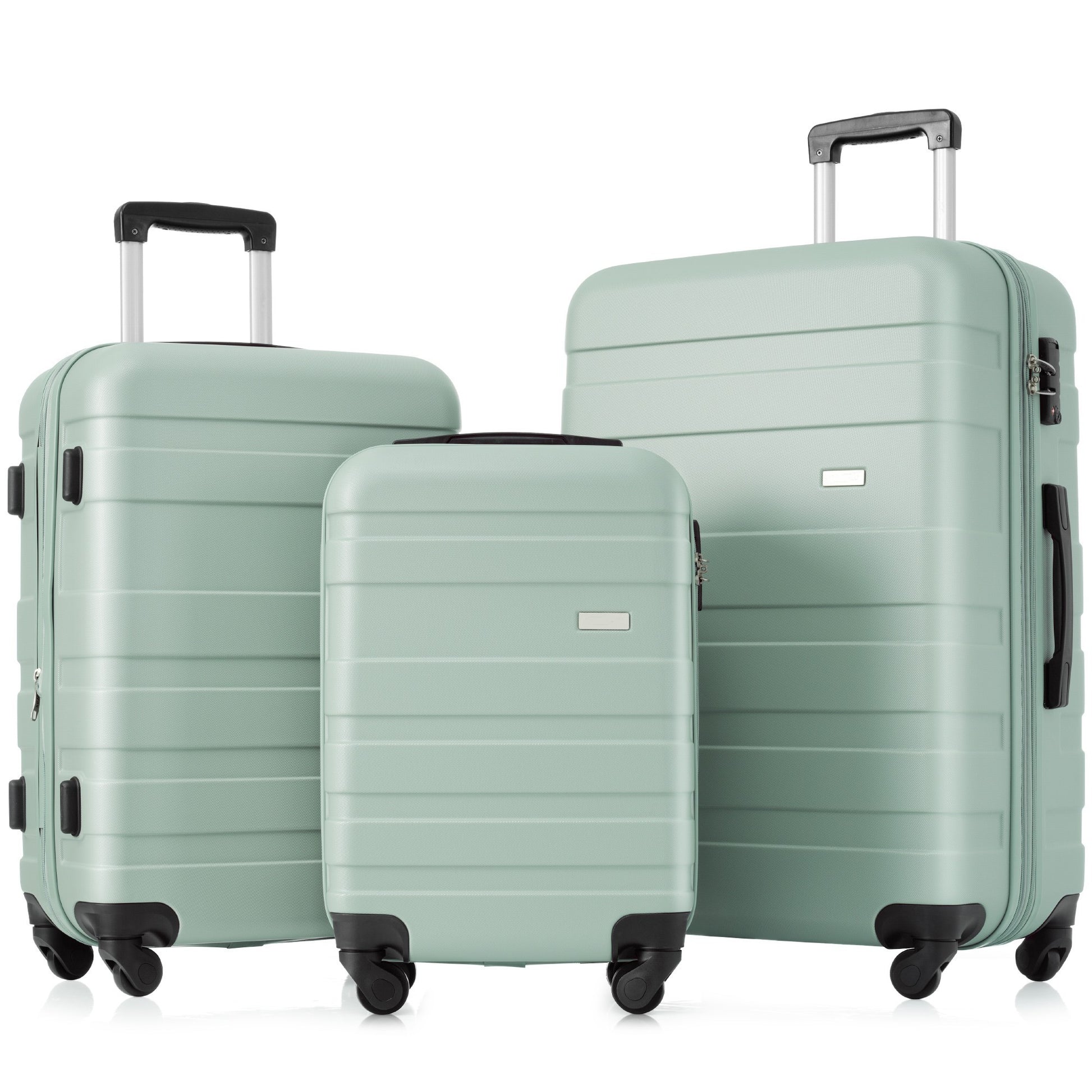 Luggage Sets Model Expandable Abs Hardshell 3Pcs Clearance Luggage Hardside Lightweight Durable Suitcase Sets Spinner Wheels Suitcase With Tsa Lock 20''24''28'' Green Green Abs