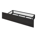 Full Xl Over Queen Metal Bunk Bed With 2 Drawers, Black Black Iron