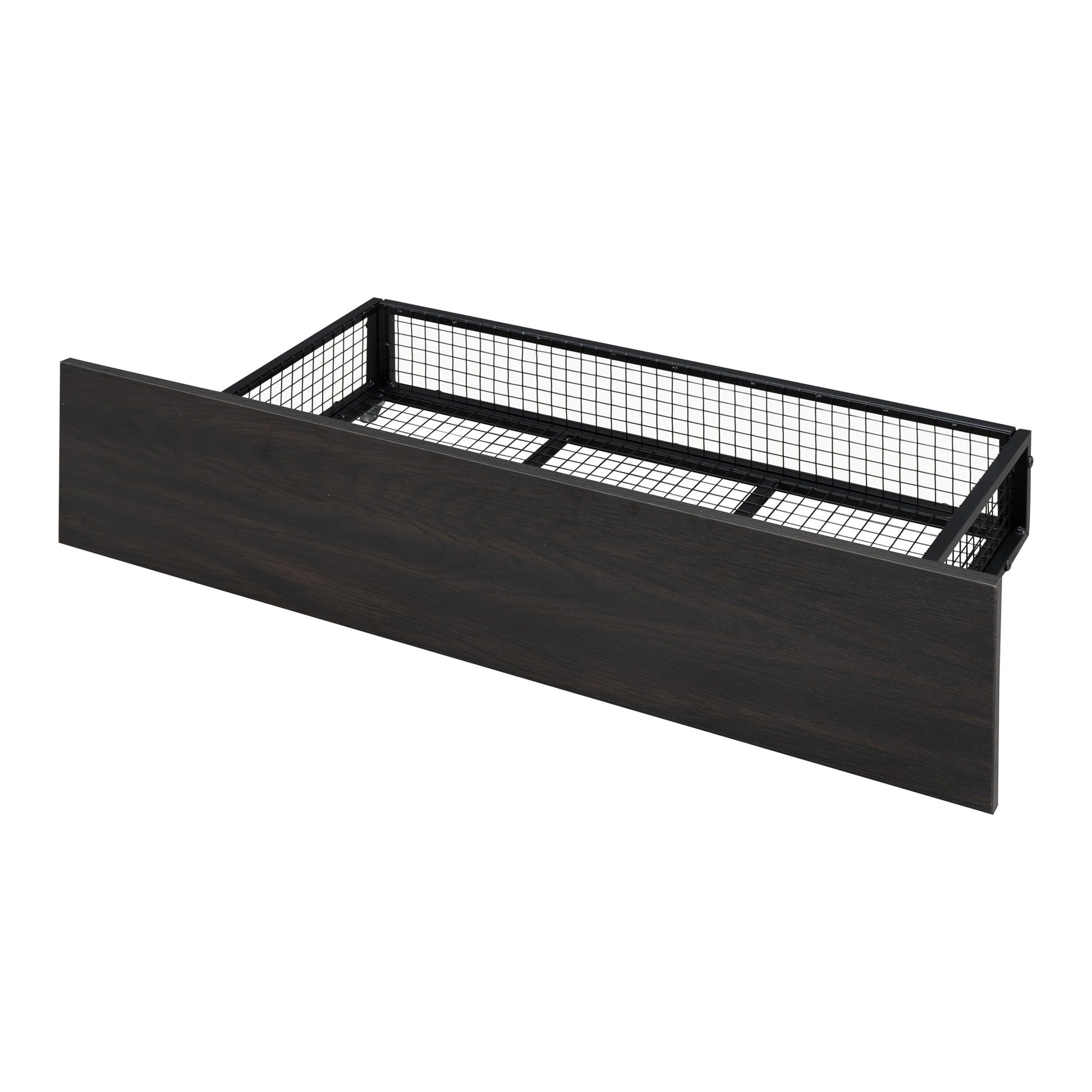 Full Xl Over Queen Metal Bunk Bed With 2 Drawers, Black Black Iron