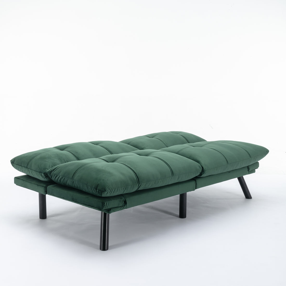 Emerald Convertible Folding Modern Sofa Bed Twin Emerald White Primary Living Space Modern Pine Foam Upholstered