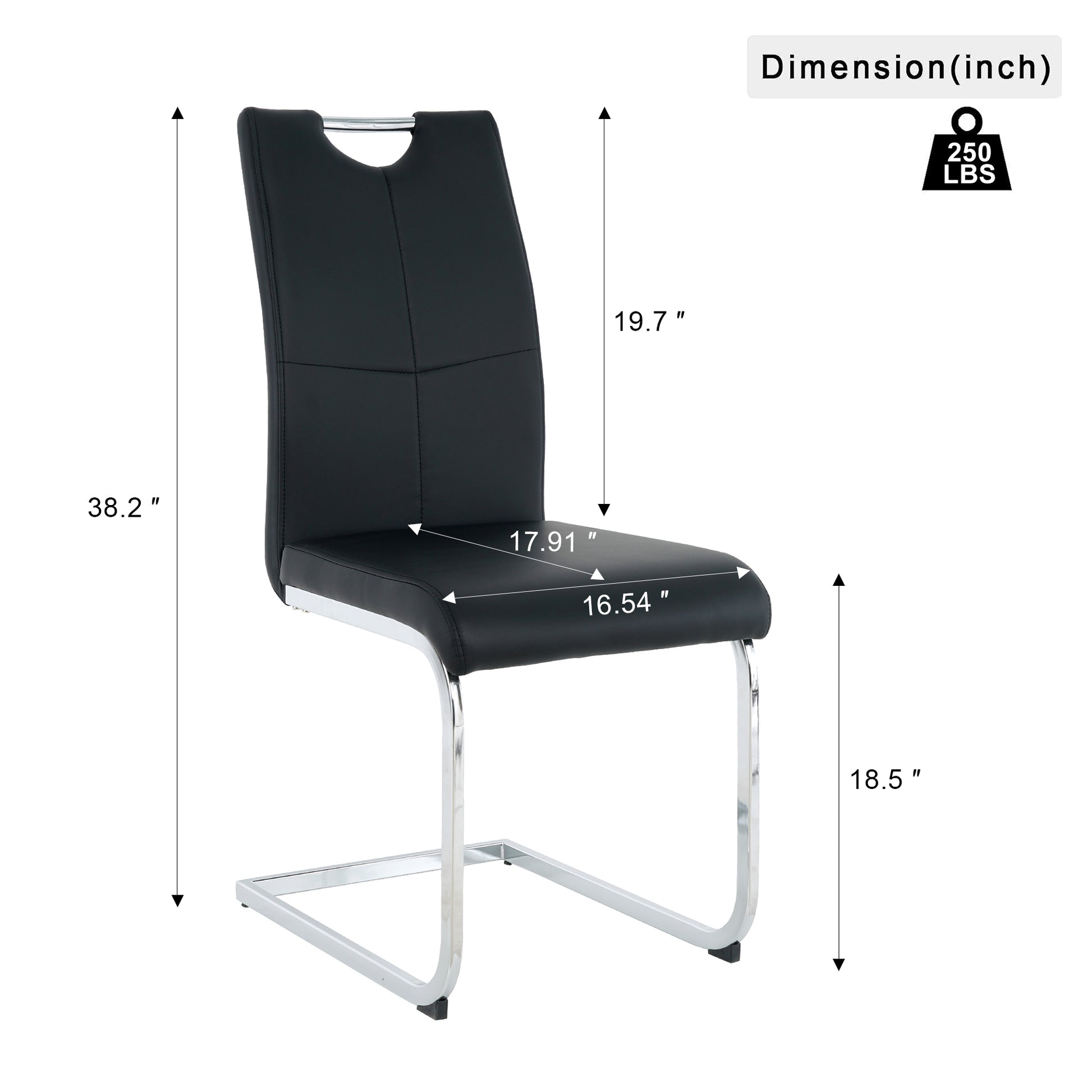 Modern Simple Rectangular Glass Dining Table, Solid Tempered Glass Tabletop, Electroplated Table Legs, Black Pu Dining Chair Set, Suitable For Restaurant Kitchen Use Set Of 5 Upholstered Chair Glass Black Seats 4 Metal Rectangular Dining Table With Chair