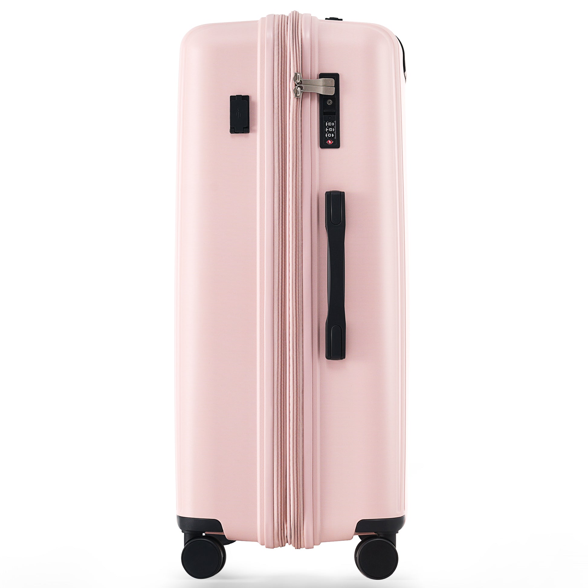 Luggage Sets 3 Piece Suitcase Set 20 24 28 With Usb Port,Carry On Luggage Airline Approved,Pp Lightweight Suitcase With Spinner Wheels, Pink Pink Polypropylene