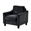 Couch Comfortable Sectional Couches And Sofas For Living Room Bedroom Office Small Space Black Velvet 1 Seat