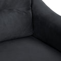 Couch Comfortable Sectional Couches Set 1 2 3 Black Velvet Wood Primary Living Space Soft Tufted Back Medium Duty Art Deco Oak Square Arms Memory Foam Velvet 6 Seat