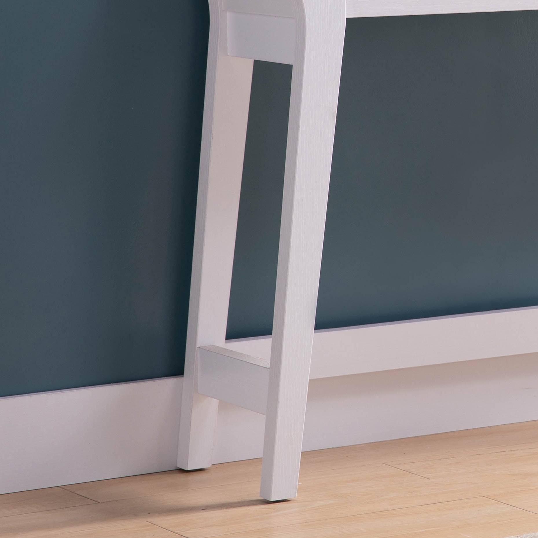 Modern Console With One Drawer White White Particle Board