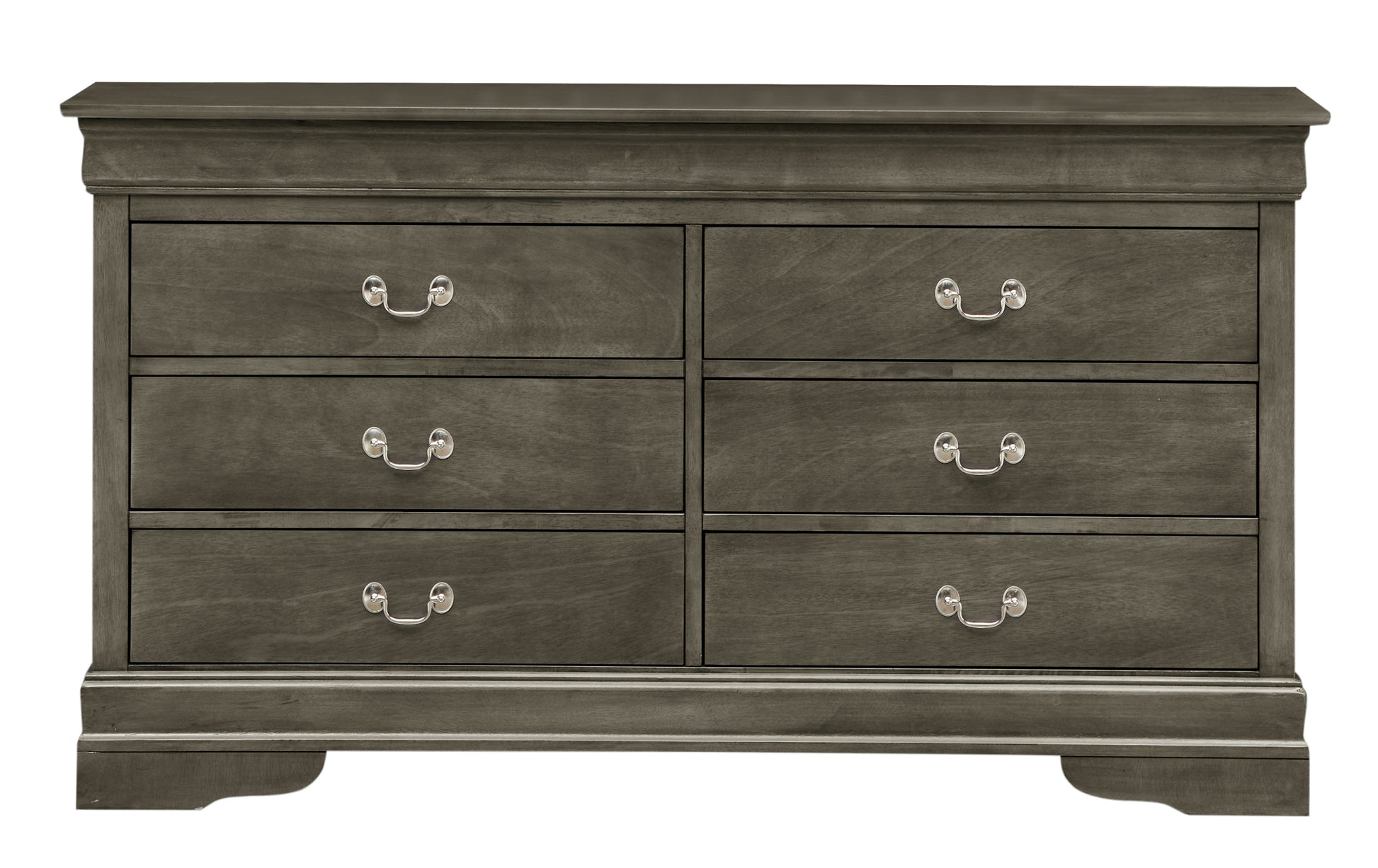 Louisphillipe G02105 D Dressergray Gray 5 Drawers & Above Partice Board Mdf Pine Wood