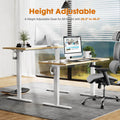 Electric Height Adjustable Standing Desk,Sit To Stand Ergonomic Computer Desk,Yellow,40'' X 24