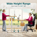 Electric Height Adjustable Standing Desk,Sit To Stand Ergonomic Computer Desk,Yellow,63'' X 24