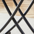 Modern Minimalist Multifunctional Lifting Table, 0.8 Inch Wood Grain Craft Sticker Desktop, Black Metal Legs. 4 Upholstered Dining Chairs With Black Metal Legs. Lt 10055 B0501 Natural Wood Wash Metal