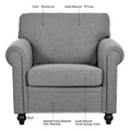 1 Seater Sofa. Grey Foam Fabric