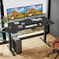 Electric Height Adjustable Standing Desk,Sit To Stand Ergonomic Computer Desk,Black,55'' X 24