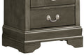 Louisphillipe G02105 N Nightstandgray Gray Particle Board