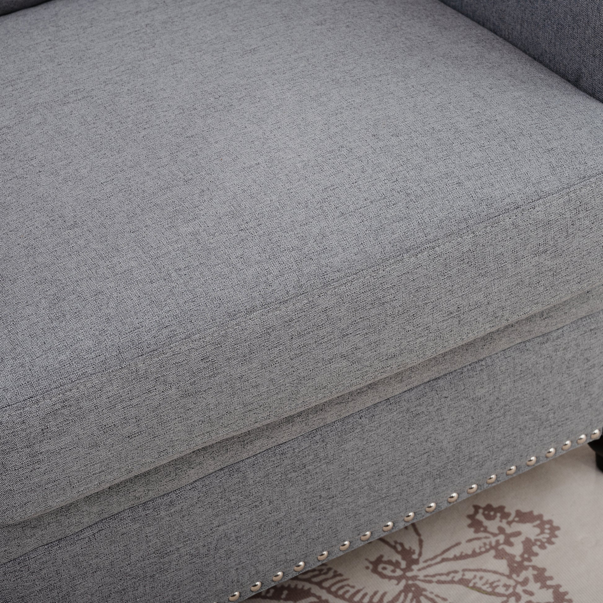 1 Seater Sofa. Grey Foam Fabric