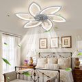 30.7In Ceiling Fan With Lights, Remote Control 3 Color Temperatures,6 Gear Wind Speed Fan Light White Modern Acrylic