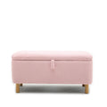 Basics Upholstered Storage Ottoman And Entryway Bench Pink Pink Boucle