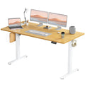 Electric Height Adjustable Standing Desk,Sit To Stand Ergonomic Computer Desk,Yellow,63'' X 24