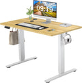 Electric Height Adjustable Standing Desk,Sit To Stand Ergonomic Computer Desk,Yellow,40'' X 24