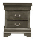 Louisphillipe G02105 N Nightstandgray Gray Particle Board