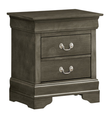 Louisphillipe G02105 N Nightstandgray Gray Particle Board