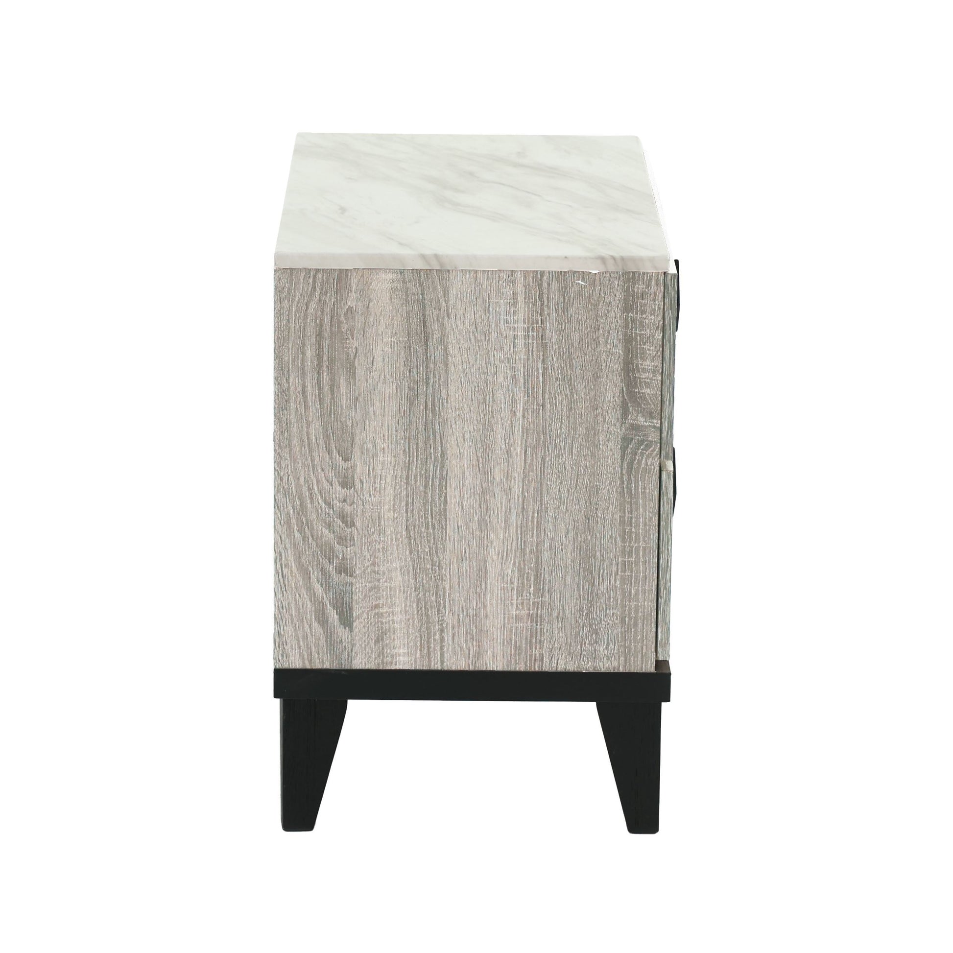Nightstand In Cream Oak Rustic Accents Light Brown Wood