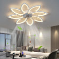 35.4In Ceiling Fan With Lights, Remote Control 3 Color Temperatures,6 Gear Wind Speed Fan Light White Modern Acrylic